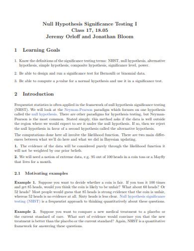 Null Hypothesis - 60+ Examples, Purpose, How to Write, PDFs