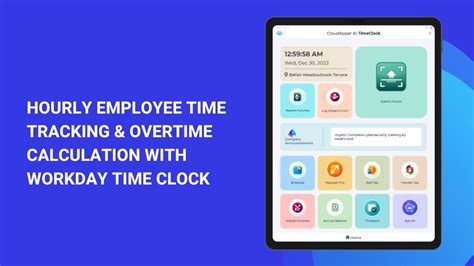 Hourly Employee Time Tracking And Overtime Calculation With Workday Time