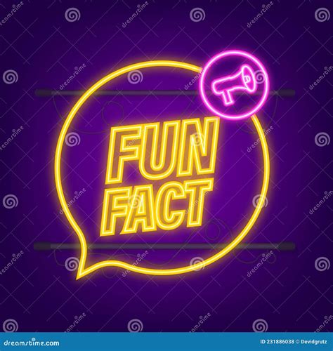 Fun Fact Neon Icon Vector Stock Illustration Stock Vector