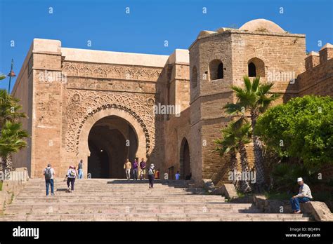 Gate And Walls Of The Oudaya Kasbah Rabat Morocco Stock Photo Alamy