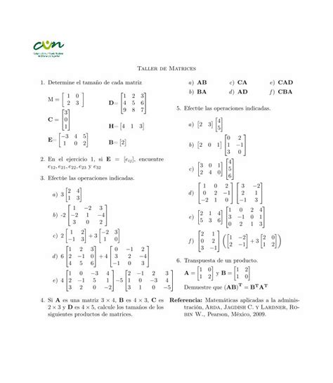 PDF Taller Matrices DOKUMEN TIPS