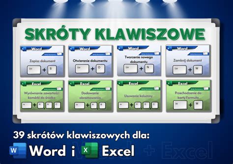 SKRÓTY KLAWISZOWE DLA WORD i EXCEL Gazetka szkolna Złoty nauczyciel