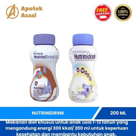 Jual Nutrinidrink Cair 200ml Susu Penambah Energi Berat Badan 1 2