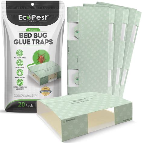 Bed Bug Glue Traps 20 Pack Sticky Pest Control Trap For Use With