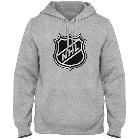 NHL Shield Logo Express Twill Logo Hoodie - Athletic Gray | SportBuff ...