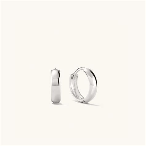 Single Mini Hoop White Gold Mejuri