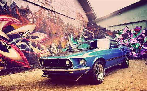 Ford Ford Mustang Graffiti Car Ford Mustang Mach Muscle Cars