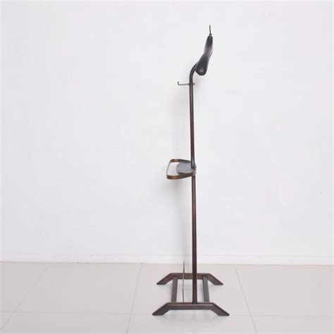 Ico Parisi For Fratelli Reguitti Sculpted Valet Stand In Mahogany And Brass Italy For Sale At