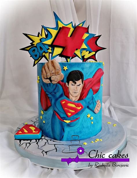 Superman Cake Decorated Cake By Radmila Cakesdecor