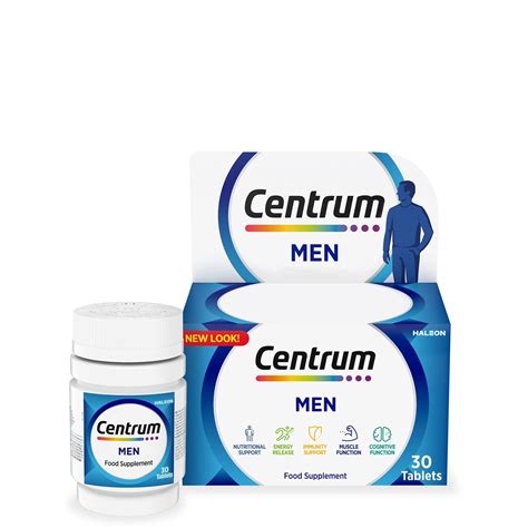 Centrum Mens Multivitamins And Minerals Tablets 30 Tablets