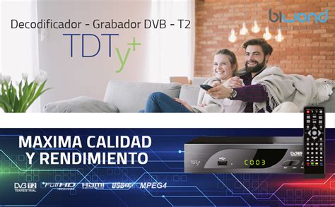 Biwond HD Decodificador Grabador TDTy DVB T2 HDTV 1080p HDMI