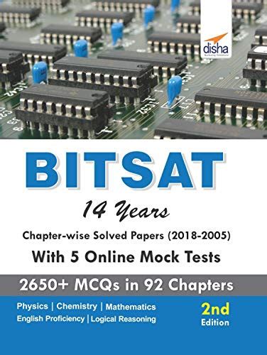 Bitsat 14 Years Chapter Wise Solved Papers 2018 2005 With 5 Online