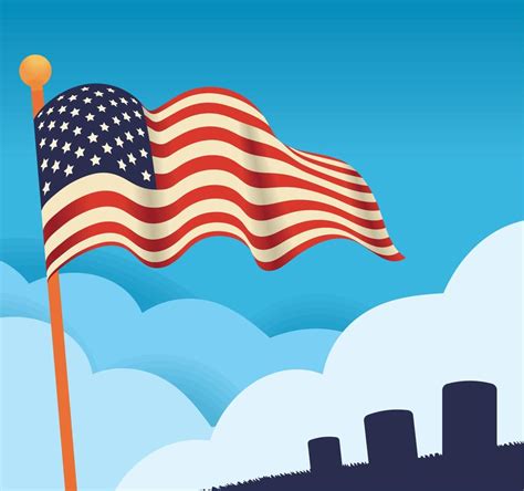 American Flag Memorial Day 10426462 Vector Art At Vecteezy