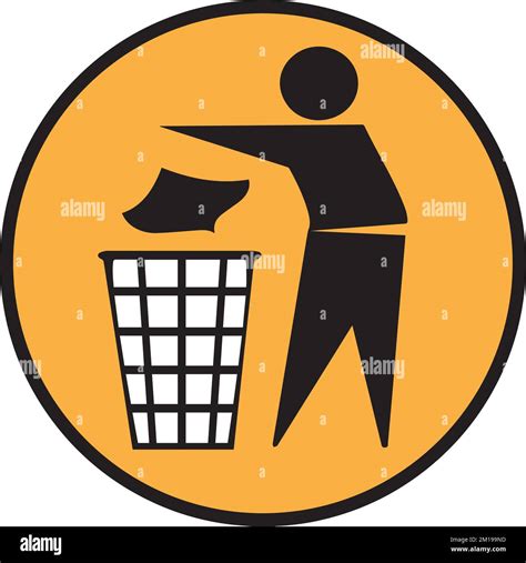 Litter Sign Symbol Rubbish Bins Waste Paper Baskets Recycling Symbol