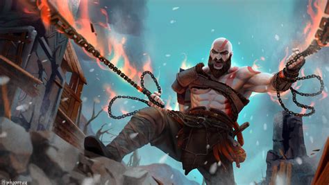 Kratos In God Of War Artwork Wallpaper HD Games Wallpapers 4k