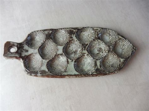 Ancien Plat Caquelon Po Lon Escargot En Terre Cuite Vintage Vendu