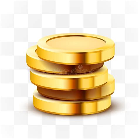 Monedas De Oro Dinero Aislado En Fondo Transparente Ilustraci N Del