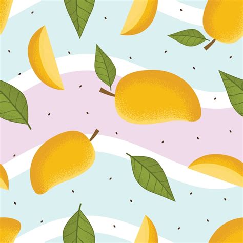 Premium Vector Mango Seamless Pattern