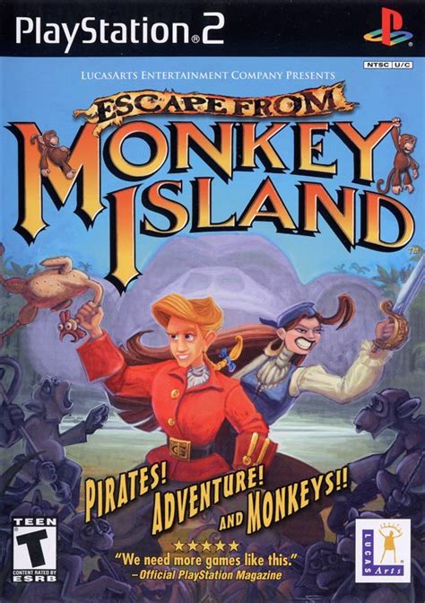 Escape from Monkey Island (2001) PlayStation 2 box cover art - MobyGames