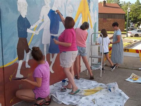 Painting The Mural Dowagiac Area History Museum