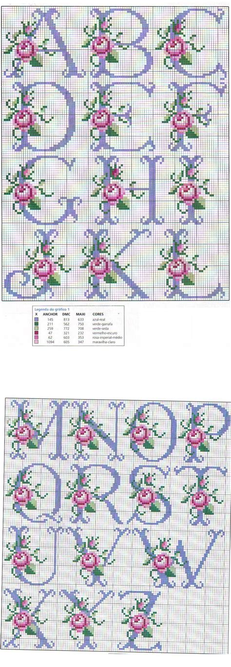 Ponto De Cruz Desenhos Gr Ficos Monogram Cross Stitch Cross