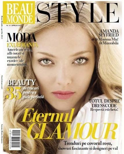 Amanda Seyfried, Beau Monde Magazine April 2012 Cover Photo - Romania