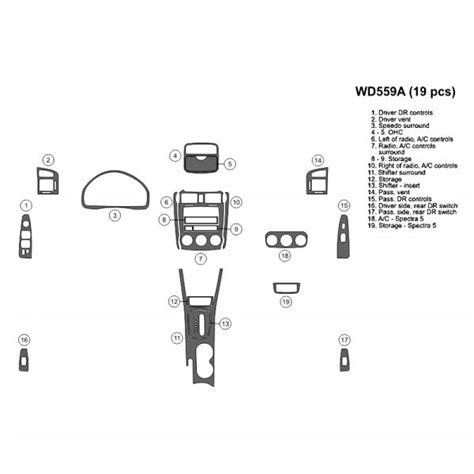 B I Wd A Rba D Raw Brushed Aluminum Full Dash Kit Pcs