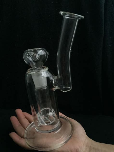 2019 Two Functions Glass Water Pipe Bubbler Hand Blown Glass Bong Perc