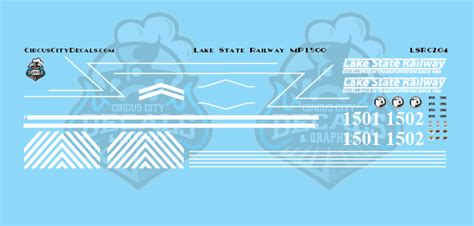 Lake State Railway Mp Mp Ac Locomotive Decals Ho Scale