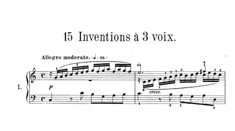 J S Bach Sinfonias Three Part Inventions Bwv Youtube