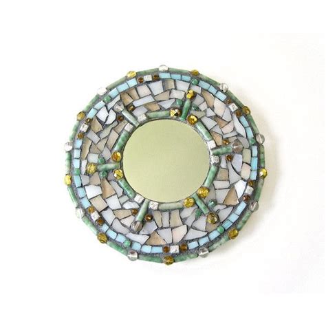 Seafoam Mosaic Mirror Aqua Feng Shui Mirror By Lovepeacesparkle 42 Liked On Polyvore Mosaic