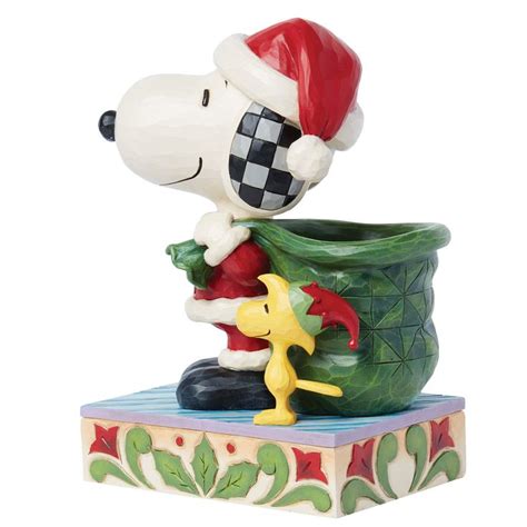 Jim Shore Peanuts Santa Snoopy And Woodstock As Elf Figurine In 2024