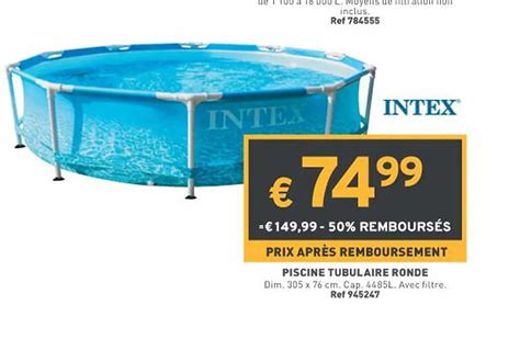 Promo Piscine Tubulaire Ronde Intex Chez Trafic Icatalogue Fr