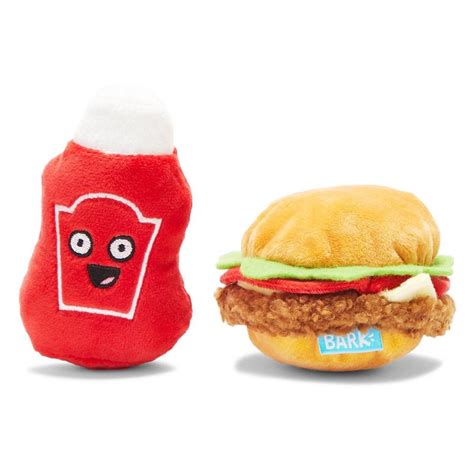 Bark Ketchup And Burger Dog Toy In 2022 Burger Dogs Dog Toys Cute