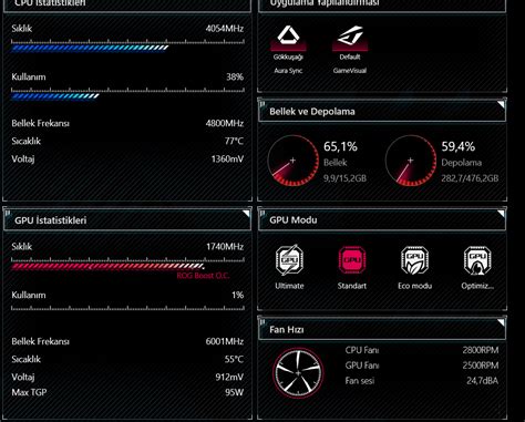 ASUS TUF Gaming A15 için Armoury Crate hangi modda kullanılmalı ...