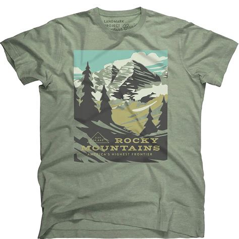 Landmark Project Rocky Mountains Short Sleeve T Shirt Mens Clothing