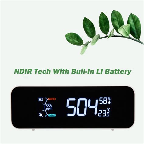 Ndir CO2 Sensor Gas Analyzer For Homes Classrooms Office Buildings