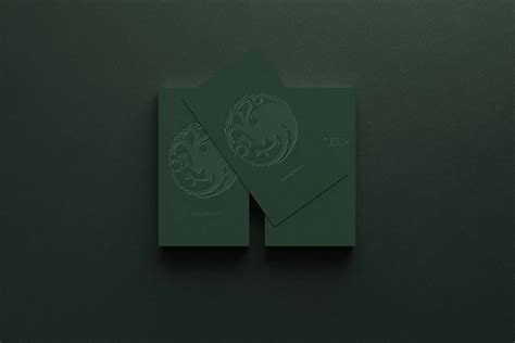 Embossed Business Card Mockup Mockup Free