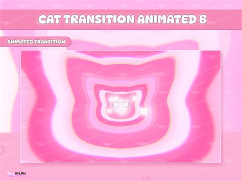Sweet Cat Transition Twitch Stream Stinger Cute Transition Pink Cat