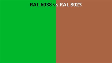 RAL 6038 vs 8023 | RAL colour chart UK