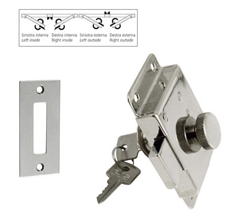 Lock With 2 Trip Bolts Knurled Knob Security Cylinder With 2 Keys And