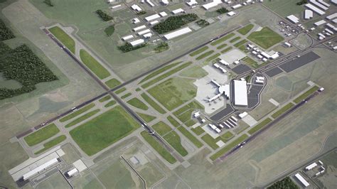 3d Model Gerald Ford Airport Vr Ar Low Poly Cgtrader