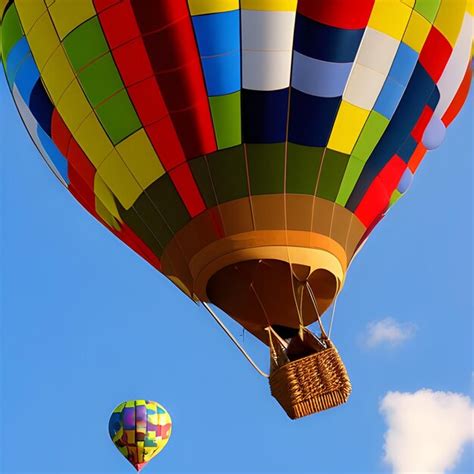 Premium AI Image Cartoon 2D Hot Air Balloon Image