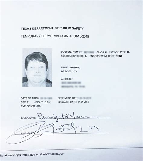 Interim Drivers License Template Supportho