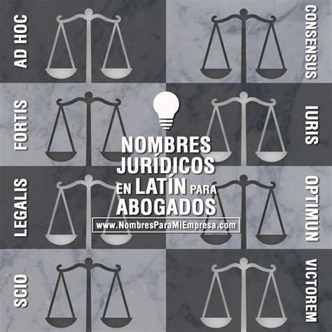 8 nombres jurídicos en latín para despachos de abogados