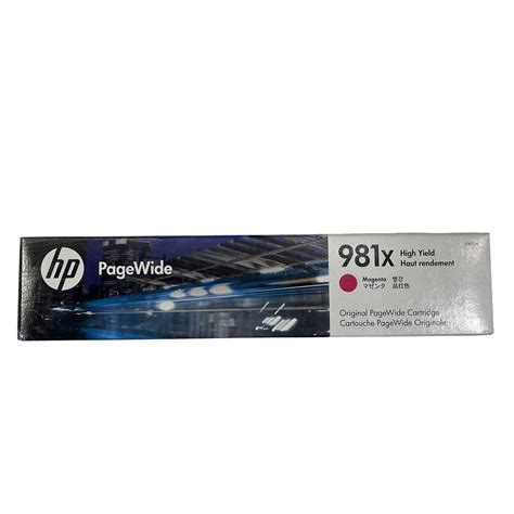 Used Genuine HP 981X High Yield PageWide 556 586 Ink Cartridge Magenta