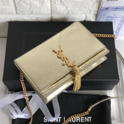 Ysl Saint Laurent So Kate Chain Flap Bag Gold Color Original Leather