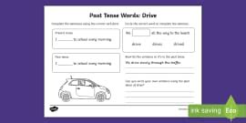 Past Tense Words Give Worksheet Teacher Made Twinkl