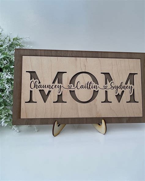 Personalized Mothers Day Plaquet For Mommom Etsy