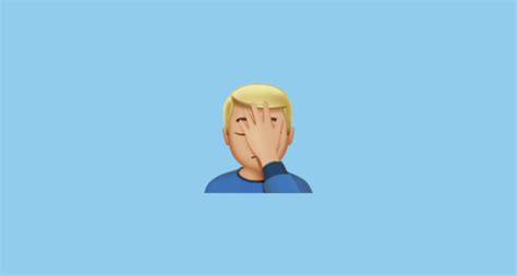 🤦🏼‍♂️ Man Facepalming Medium Light Skin Tone Emoji On Apple Ios 13 2